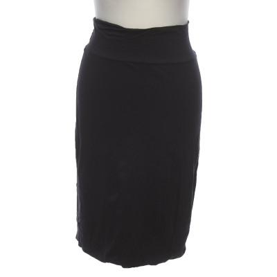 Velvet Skirt Jersey in Black