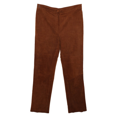 Habsburg Trousers Leather in Brown