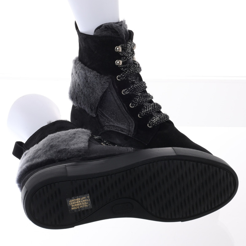 AGL Dames Sneakers Leer in Zwart in Maat EU 40 5