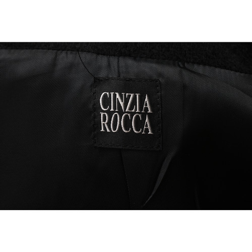 CINZIA ROCCA Damen Jacke/Mantel aus Wolle in Schwarz