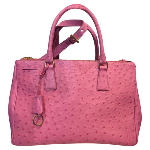 PRADA Women's Ostrich leather "Galleria Bag" | Second Hand