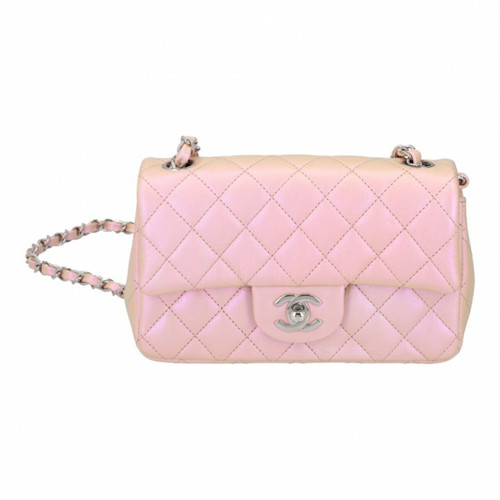 CHANEL Donna Classic Flap Bag Mini Rectangle in Pelle in Rosa