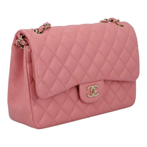 CHANEL Damen Flap Bag aus Leder in Rosa / Pink | Second Hand