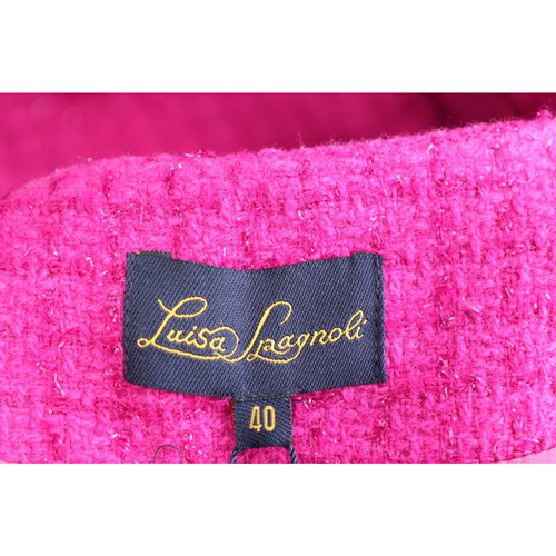 LUISA SPAGNOLI Women's Jacket/Coat in Fuchsia Size: IT 40