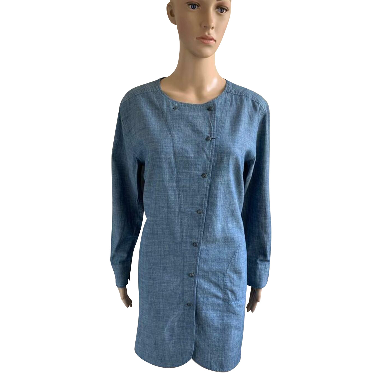 BRUUNS BAZAAR Femme Robe en Coton en Bleu en Taille: DE 36