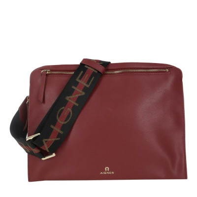AIGNER Women's Handbag Leather in Bordeaux | Second Hand