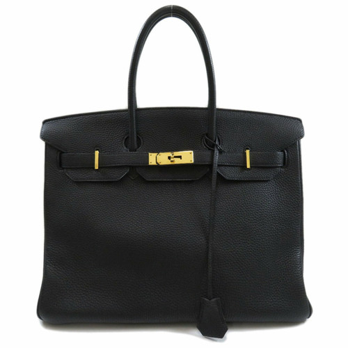 HERMÈS Women's Birkin Bag aus Leder in Schwarz