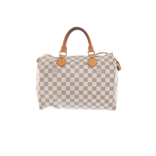 Borsa Louis Vuitton Speedy 30 in tela bianca - di seconda mano