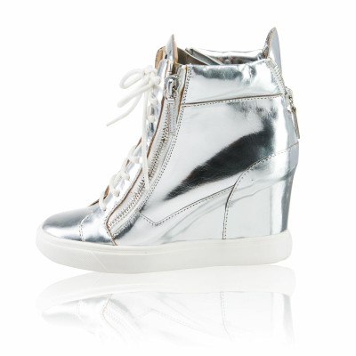 Giuseppe Zanotti Boots Leather in Silvery