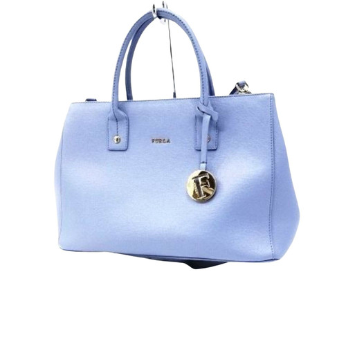 FURLA Damen Handtasche aus Leder in Blau | Second Hand