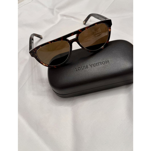 LOUIS VUITTON Women's Sonnenbrille aus Leder in Braun