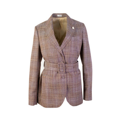Lardini Jacket/Coat Wool in Bordeaux