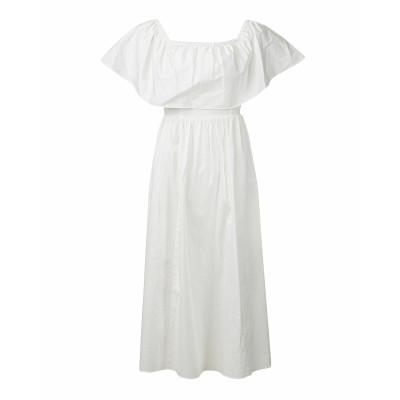 Reformation Kleid aus Baumwolle in Weiß