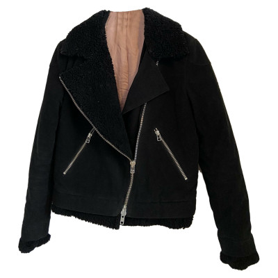 Acne Jacke/Mantel aus Baumwolle in Schwarz