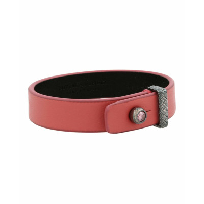 Bottega Veneta Armreif/Armband aus Leder in Rosa / Pink