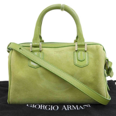 Giorgio Armani Handbag Suede in Green