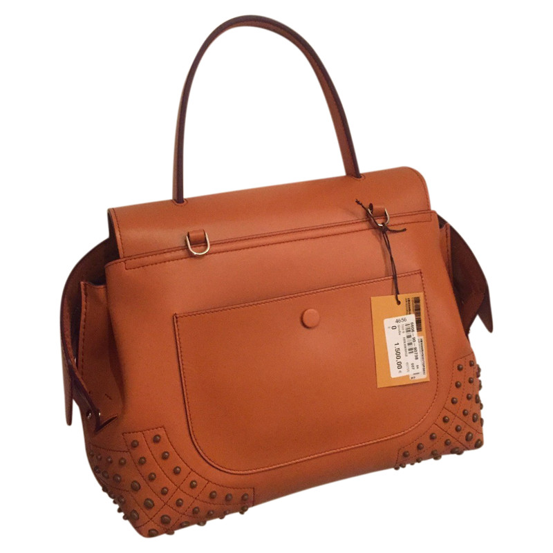 Tods Wave Large Leather Shoulder Bag color Nude Pink price $3400+ tax