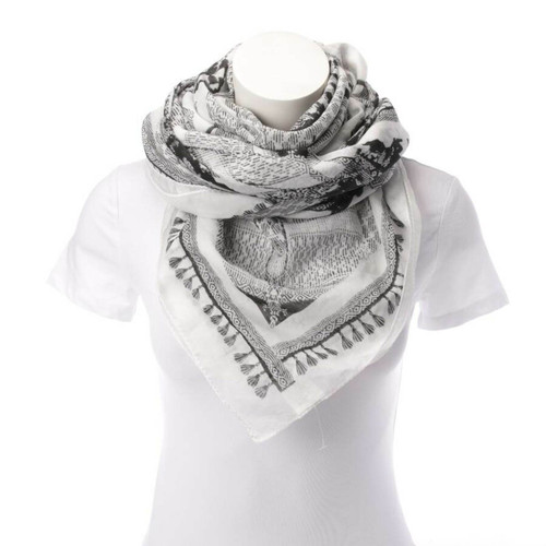 LALA BERLIN Damen Schal/Tuch aus Baumwolle in Weiß