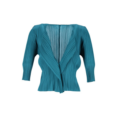 Pleats Please Jacket/Coat in Turquoise