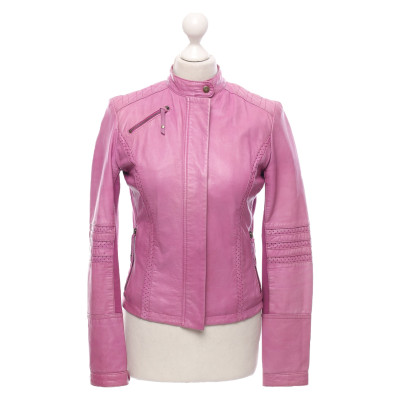 Armani Jeans Jacket/Coat Leather in Pink