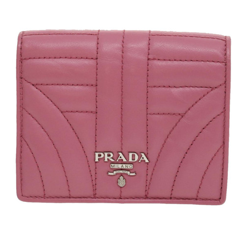 PRADA Damen Täschchen/Portemonnaie aus Leder in Rosa / Pink