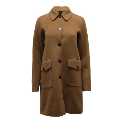 Theory Jacket/Coat Wool in Brown