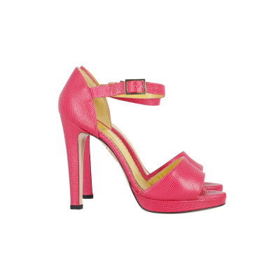 Charlotte Olympia Sandalen aus Leder in Rosa / Pink