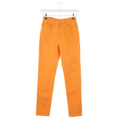 Strenesse Paire de Pantalon en Coton en Orange