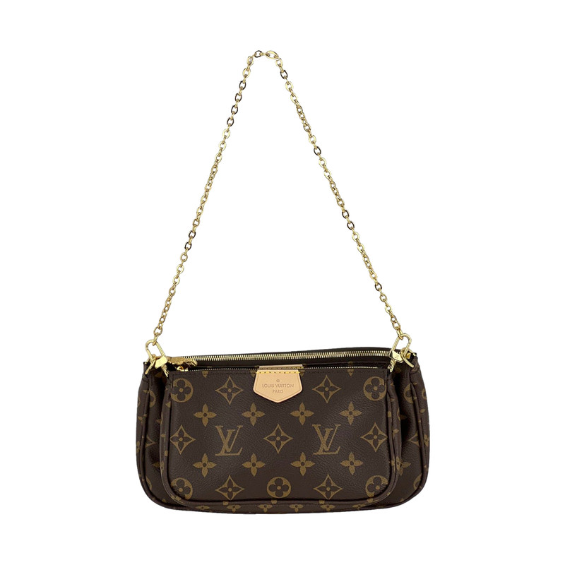 LOUIS VUITTON Dames Multi Pochette Leer in Bruin