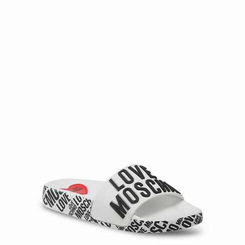 LOVE MOSCHINO Dames Slippers/Ballerina's in Wit