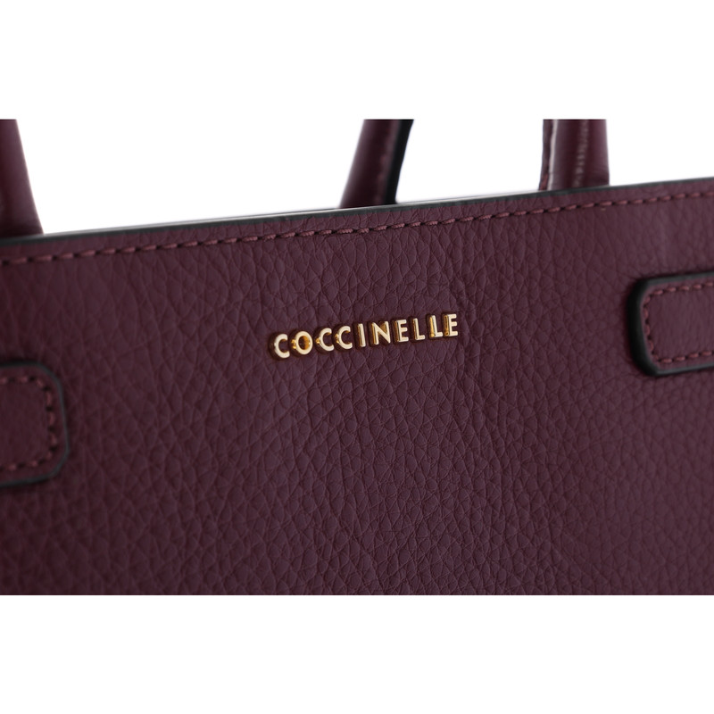 COCCINELLE Damen Handtasche aus Leder in Bordeaux