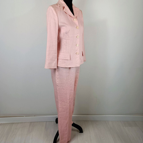 HUGO BOSS Damen Anzug aus Leinen in Rosa / Pink Größe: M