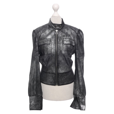 Thomas Wylde Jacket/Coat Leather in Silvery