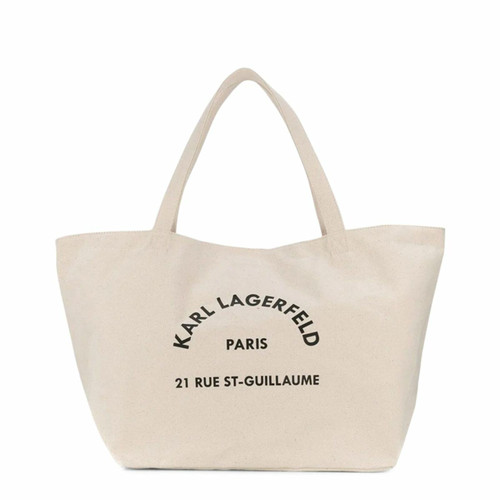 KARL LAGERFELD Femme Handtasche aus Baumwolle in Braun