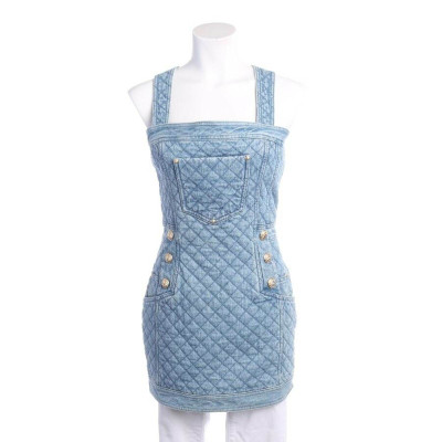 Balmain Vestito in Cotone in Blu