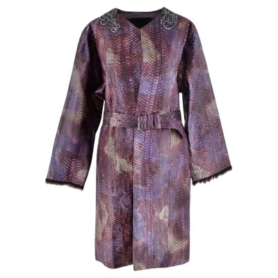 Prada Jacket/Coat Leather in Violet