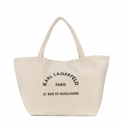 Karl Lagerfeld Handtasche aus Baumwolle in Braun