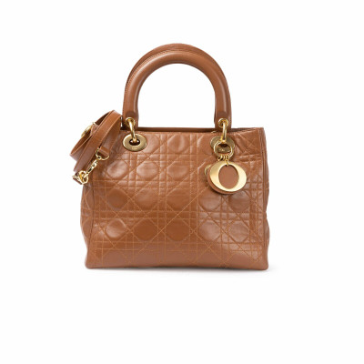 Christian Dior Lady Dior Leather in Brown