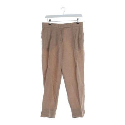 Stella McCartney Trousers Linen in Brown