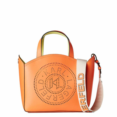 Karl Lagerfeld Handtasche aus Leder in Orange
