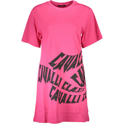 Just Cavalli Kleid aus Baumwolle in Rosa / Pink