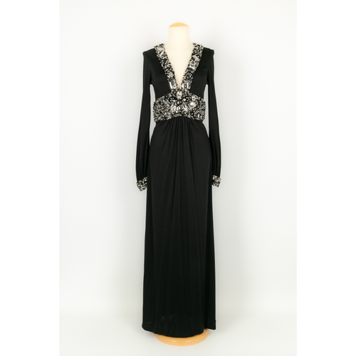 AZZARO Femme Robe en Noir en Taille: FR 38 | Seconde Main