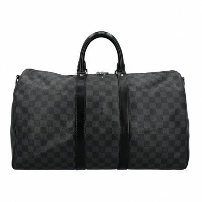 Louis Vuitton Keepall 45 Bandouliere in Tela in Grigio