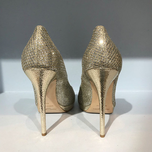 JIMMY CHOO Donna Décolleté/Spuntate in Pelle in Oro