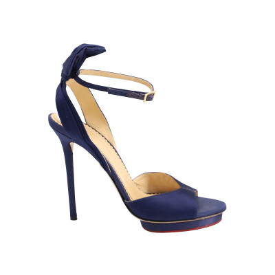 Charlotte Olympia Sandals Leather in Blue