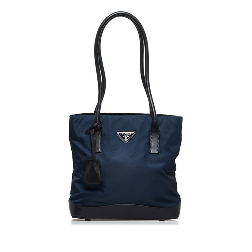 PRADA Donna Tote bag in Cotone in Blu | Seconda Mano