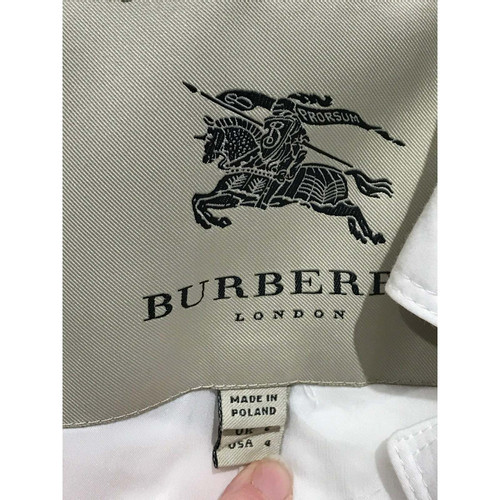 BURBERRY Femme Veste/Manteau en Coton en Blanc en Taille: XS