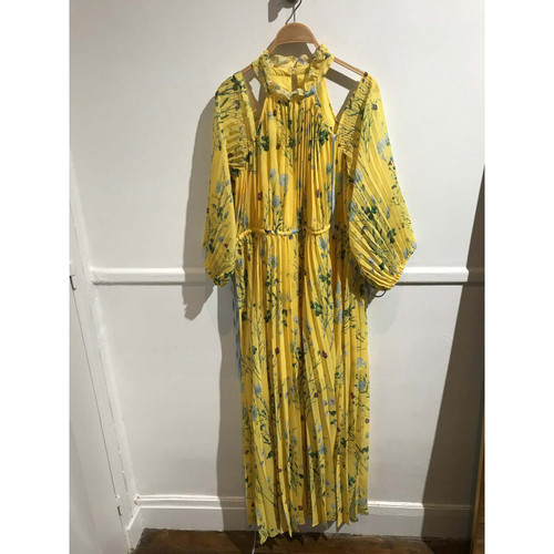 SELF PORTRAIT Damen Kleid aus Viskose in Gelb Größe: XS