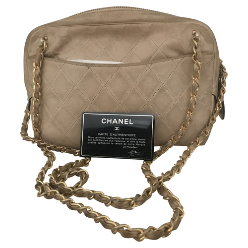 CHANEL Women's Camera Bag Leather in Beige | Second Hand