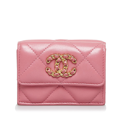 CHANEL Damen Täschchen/Portemonnaie aus Leder in Rosa / Pink